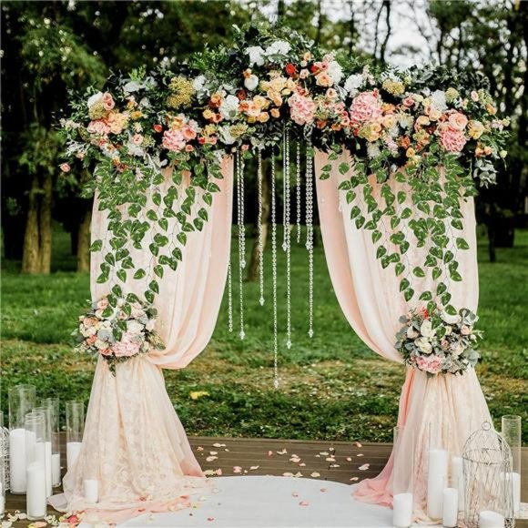 14 Pack 101ft Artificial Ivy Greenery Garland Fake Vines Hanging Plants Backdrop - Picture 6 of 6